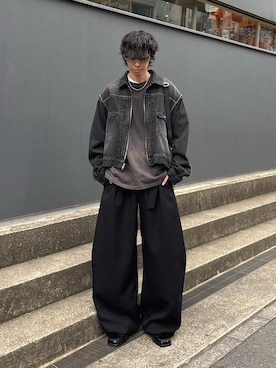 「Lui's（ルイス）のアイテム（バッグ）」を使った、クリワキタカヒロさん（メンズ・172cm）の春コーディネート