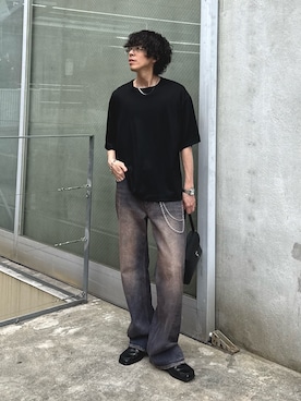「Lui's（ルイス）のアイテム（アクセサリー）」を使った、クリワキタカヒロさん（メンズ・172cm）の夏コーディネート