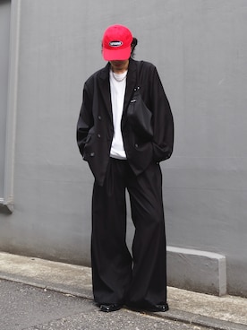 「アイテム（ショルダーバッグ）」を使った、クリワキタカヒロさん（メンズ・172cm）の秋コーディネート