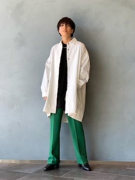 「Lui's（ルイス）のアイテム（スウェット）」を使った、クリワキタカヒロさん（メンズ・172cm）の春コーディネート