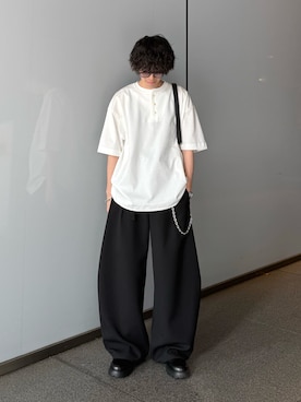 「Lui's（ルイス）のアイテム」を使った、クリワキタカヒロさん（メンズ・172cm）の夏コーディネート