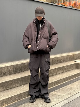 「アイテム（パンツ）」を使った、クリワキタカヒロさん（メンズ・172cm・20代）の冬コーディネート