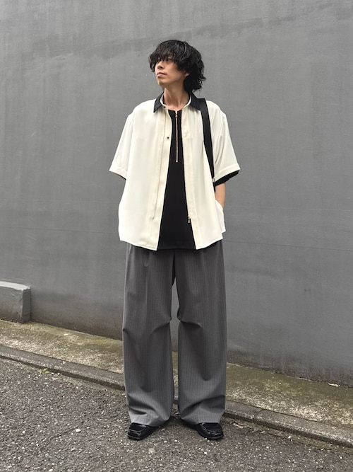 CULLNI exclusive for Lui's】クレリック半袖ZIPシャツジャケット