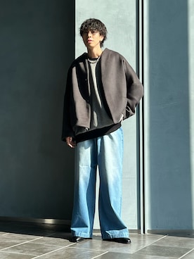 「Lui's（ルイス）のアイテム（スウェット）」を使った、クリワキタカヒロさん（メンズ・172cm）の秋コーディネート