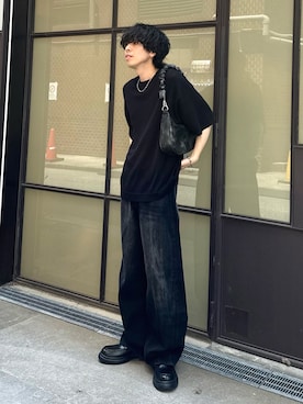「アイテム（ローファー）」を使った、クリワキタカヒロさん（メンズ・172cm・20代）の夏コーディネート