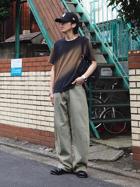 「アイテム（その他シューズ）」を使った、クリワキタカヒロさん（メンズ・172cm）の夏コーディネート