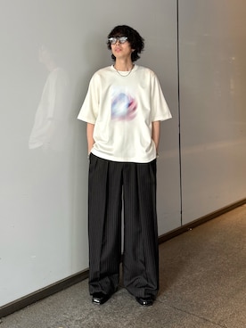 「Lui's（ルイス）のアイテム（パンツ）」を使った、クリワキタカヒロさん（メンズ・172cm）の夏コーディネート