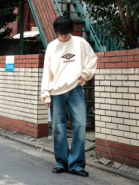 「UMBRO（アンブロ）のアイテム」を使った、クリワキタカヒロさん（メンズ・172cm）の夏コーディネート