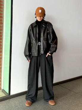 「アイテム（ジャケット/アウター）」を使った、クリワキタカヒロさん（メンズ・172cm・20代）の冬コーディネート