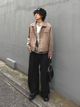 「Lui's（ルイス）のアイテム」を使った、クリワキタカヒロさん（メンズ・172cm）の冬コーディネート