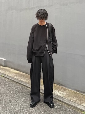 「Lui's（ルイス）のアイテム（ショルダーバッグ）」を使った、クリワキタカヒロさん（メンズ・172cm）の秋コーディネート