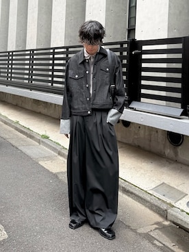 「Lui's（ルイス）のアイテム（バッグ）」を使った、クリワキタカヒロさん（メンズ・172cm）の春コーディネート