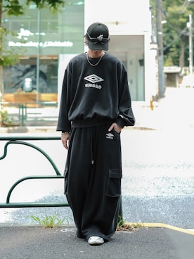 「UMBRO（アンブロ）のアイテム」を使った、クリワキタカヒロさん（メンズ・172cm）の夏コーディネート