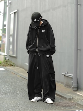 「UMBRO（アンブロ）のアイテム」を使った、クリワキタカヒロさん（メンズ・172cm）の夏コーディネート