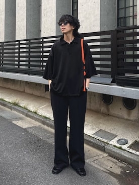 「Lui's（ルイス）のアイテム（スラックス）」を使った、クリワキタカヒロさん（メンズ・172cm）の春コーディネート