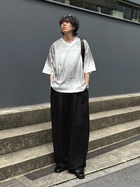 「Lui's（ルイス）のアイテム（その他パンツ）」を使った、クリワキタカヒロさん（メンズ・172cm）の春コーディネート