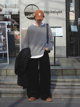 「Lui's（ルイス）のアイテム」を使った、クリワキタカヒロさん（メンズ・172cm）の冬コーディネート