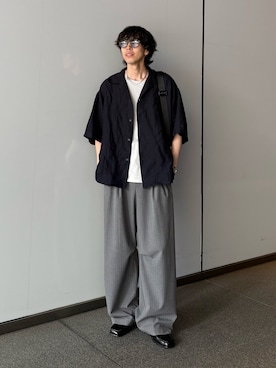 「アイテム（パンツ）」を使った、クリワキタカヒロさん（メンズ・172cm）の春コーディネート