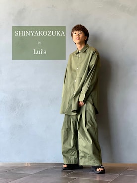 「Lui's（ルイス）のアイテム（サンダル）」を使った、クリワキタカヒロさん（メンズ・172cm）の夏コーディネート
