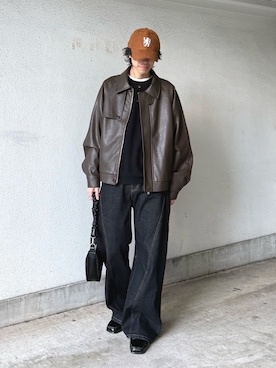 「Lui's（ルイス）のアイテム（パンツ）」を使った、クリワキタカヒロさん（メンズ・172cm）の春コーディネート