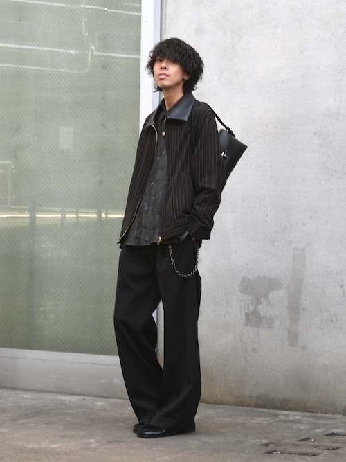 ダブルクロス タックワイドパンツ（スラックス）｜Lui's（ルイス）の