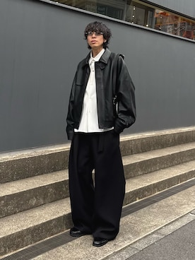 「Lui's（ルイス）のアイテム（バッグ）」を使った、クリワキタカヒロさん（メンズ・172cm）の春コーディネート