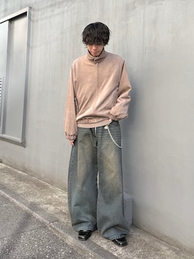 「Lui's（ルイス）のアイテム（パンツ）」を使った、クリワキタカヒロさん（メンズ・172cm）の春コーディネート