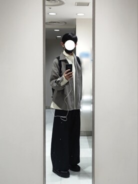 「シンフルコーデ」｜「アイテム（スラックス）」を使った、のぞむさん（メンズ・173cm）の秋コーディネート