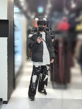 「remer（リメール）のアイテム（ダウンジャケット/コート）」を使った、のぞむさん（メンズ・173cm）の冬コーディネート