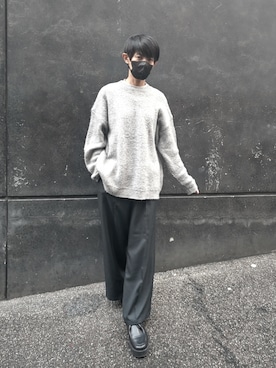 「シンフルコーデ」｜「アイテム（スラックス）」を使った、のぞむさん（メンズ・173cm）の冬コーディネート