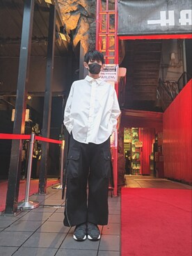 「シンフルコーデ」｜「アイテム（スラックス）」を使った、のぞむさん（メンズ・173cm）の冬コーディネート