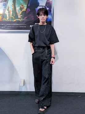 「シンフルコーデ」｜「アイテム（サンダル）」を使った、のぞむさん（メンズ・173cm）の春コーディネート