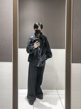 「CASPER JOHN（キャスパージョン）のアイテム（ブルゾン）」を使った、のぞむさん（メンズ・173cm）の春コーディネート