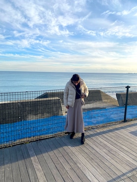 「水族館」｜「アイテム（ジャケット/アウター）」を使った、fmk.さん（レディース・157cm）の冬コーディネート