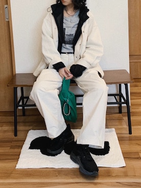 「studio CLIP（スタディオクリップ）のアイテム（ジャケット/アウター）」を使った、yan.yan.さん（レディース・159cm）の春コーディネート