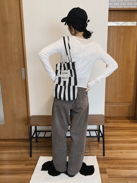 「Ungrid（アングリッド）のアイテム（帽子）」を使った、yan.yan.さん（レディース・159cm）の春コーディネート