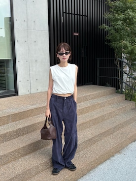 「アイテム（その他）」を使った、nanaho.さん（レディース・164cm）の夏コーディネート