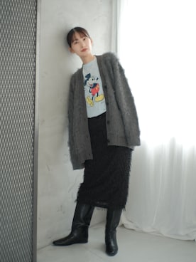 「ラメスカート」｜「アイテム（その他）」を使った、nanaho.さん（レディース・164cm）の秋コーディネート