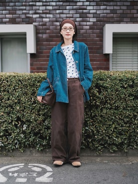 「miu miu（ミュウミュウ）のアイテム」を使った、nanaho.さん（レディース・164cm）の春コーディネート