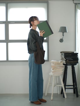 「H&M（エイチ・アンド・エム）のアイテム（ニット/セーター）」を使った、nanaho.さん（レディース・164cm）の秋コーディネート