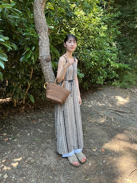 「BIRKENSTOCK（ビルケンシュトック）の【BIRKENSTOCK/ビルケンシュトック】ZURICH：サンダル（サンダル、ベージュ系）」を使った、nanaho.さん（レディース・164cm）の夏コーディネート