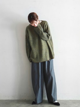 「FIL DE FER（フィルデフェール）のアイテム（ニット/セーター）」を使った、watanabe.さん（レディース・163cm）の秋コーディネート