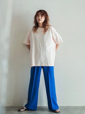 「FIL DE FER（フィルデフェール）のアイテム（パンツ）」を使った、watanabe.さん（レディース・163cm）の春コーディネート
