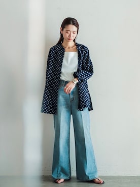 「FIL DE FER（フィルデフェール）のアイテム（タンクトップ）」を使った、watanabe.さん（レディース・163cm）の春コーディネート