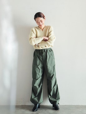 「FIL DE FER（フィルデフェール）のアイテム（ニット/セーター）」を使った、watanabe.さん（レディース・163cm）の冬コーディネート