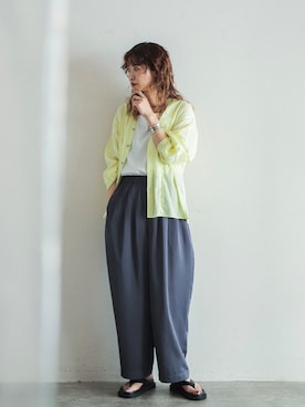 「FIL DE FER（フィルデフェール）のアイテム（タンクトップ）」を使った、watanabe.さん（レディース・163cm）の春コーディネート