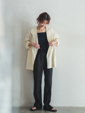 「FIL DE FER（フィルデフェール）のアイテム（ジャケット/アウター）」を使った、watanabe.さん（レディース・163cm）の春コーディネート