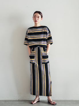 「FIL DE FER（フィルデフェール）のアイテム（スカート）」を使った、watanabe.さん（レディース・163cm）の春コーディネート