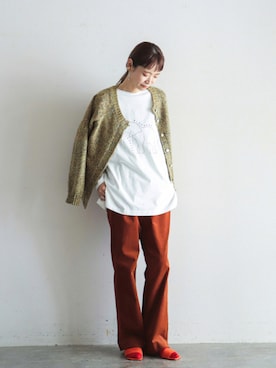 「FIL DE FER（フィルデフェール）のアイテム（ニット/セーター）」を使った、watanabe.さん（レディース・163cm）の秋コーディネート