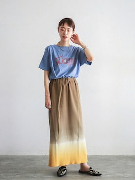 「FIL DE FER（フィルデフェール）のアイテム（トップス）」を使った、watanabe.さん（レディース・163cm）の夏コーディネート